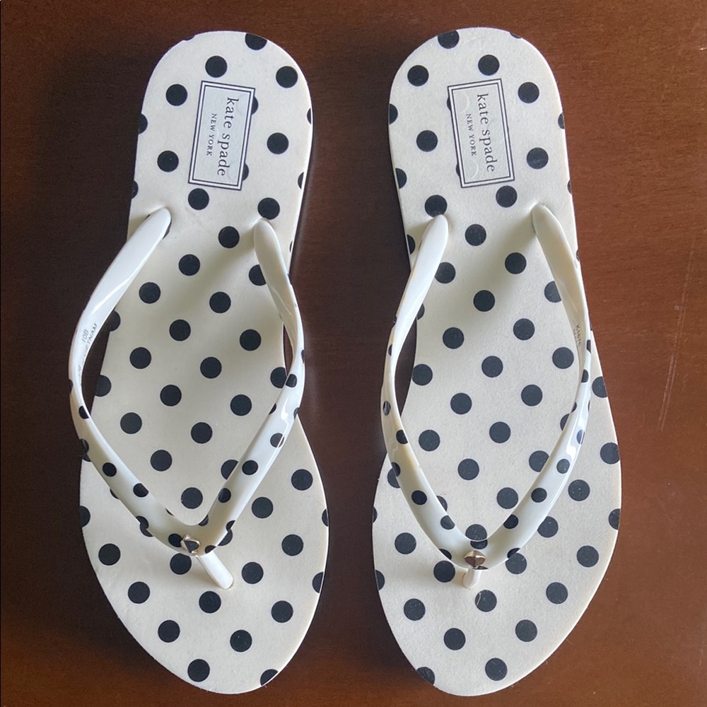 Kate Spade Black and White Polka Dot Sandals